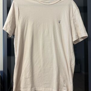 All Saints Off-White Men's Short Sleeve Tee